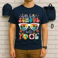Groovy Bye Bye School Hello Pool Last Day Of School Summer T-Shirt thumb 6
