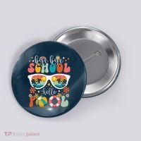 Groovy Bye Bye School Hello Pool Last Day Of School Summer Button thumb 0