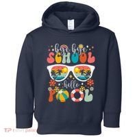 Groovy Bye Bye School Hello Pool Last Day Of School Summer Toddler Hoodie thumb 0