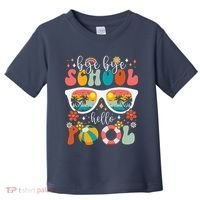 Groovy Bye Bye School Hello Pool Last Day Of School Summer Toddler T-Shirt thumb 0