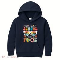 Groovy Bye Bye School Hello Pool Last Day Of School Summer Kids Hoodie thumb 0