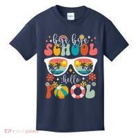 Groovy Bye Bye School Hello Pool Last Day Of School Summer Kids T-Shirt thumb 0