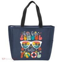 Groovy Bye Bye School Hello Pool Last Day Of School Summer Tote Bag thumb 0