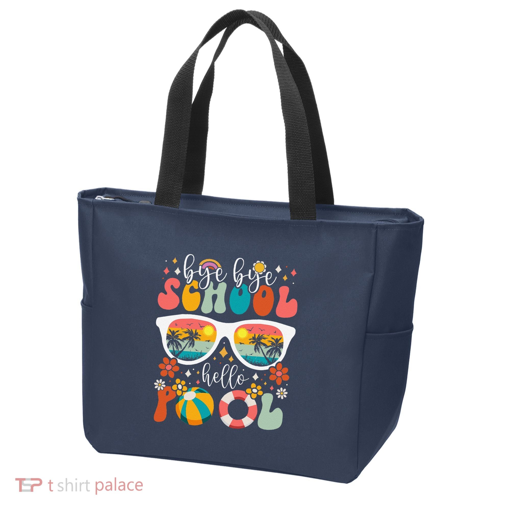 Groovy Bye Bye School Hello Pool Last Day Of School Summer Tote Bag