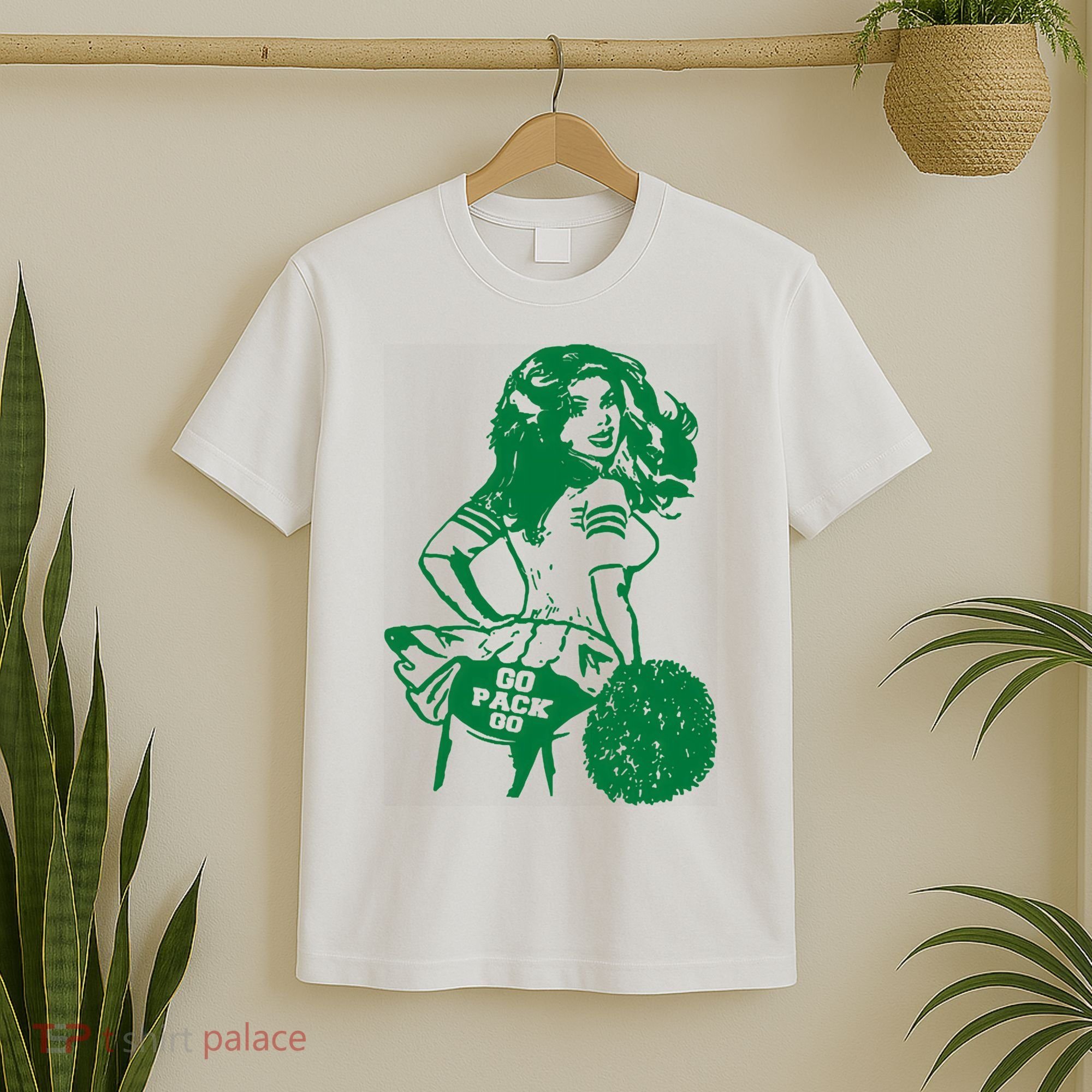 Green Bay Cheerleader Vintage Fan Wisconsin T-Shirt
