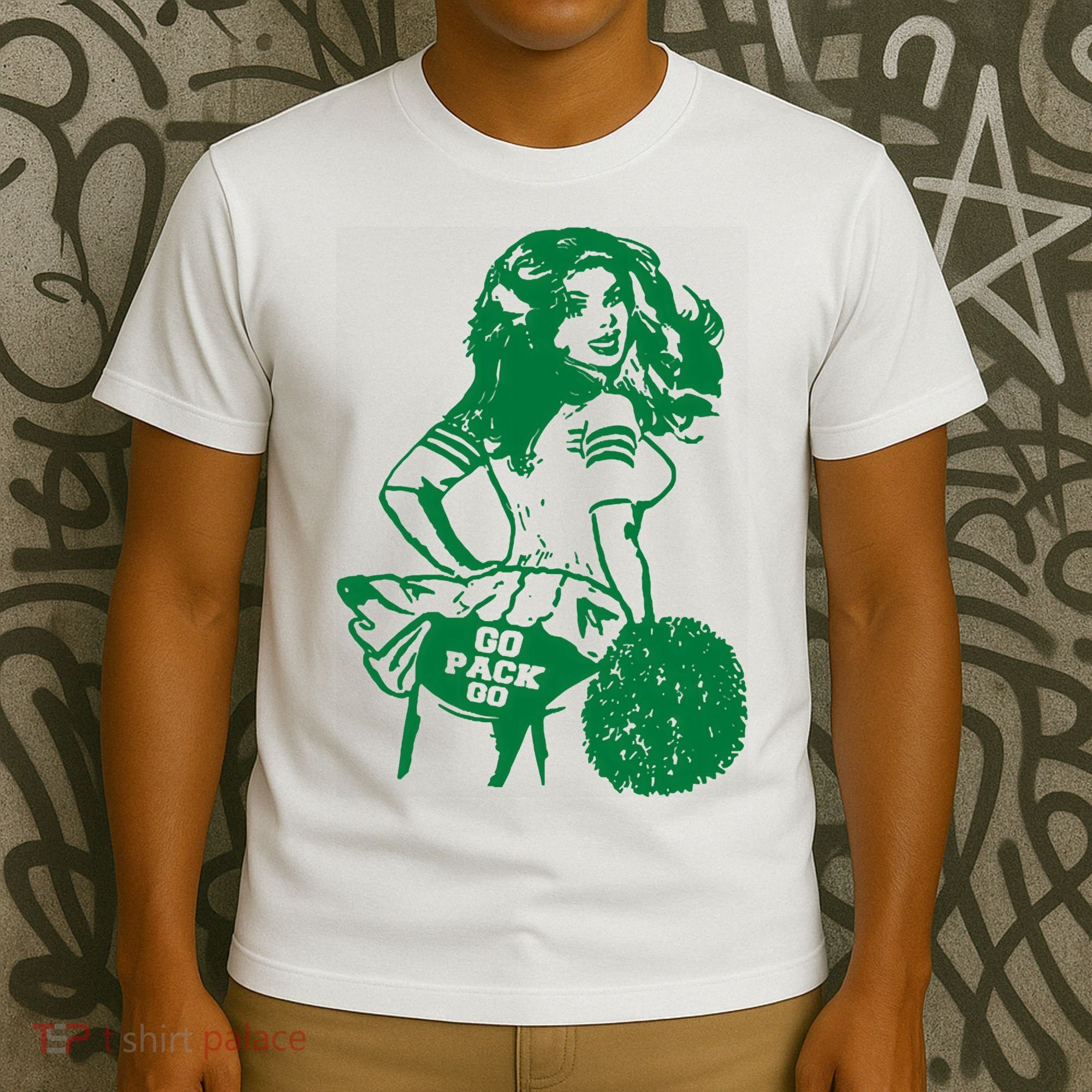 Green Bay Cheerleader Vintage Fan Wisconsin T-Shirt