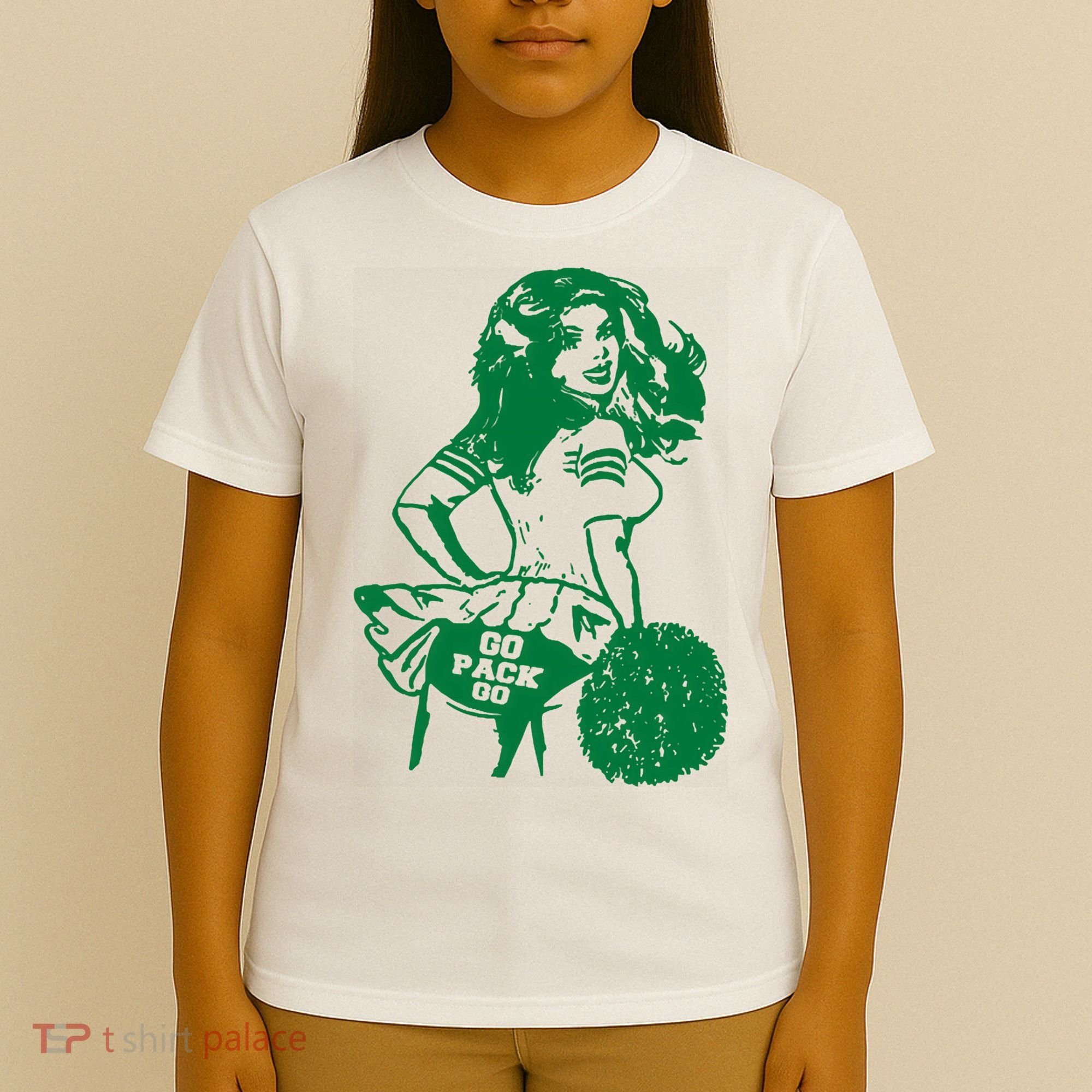 Green Bay Cheerleader Vintage Fan Wisconsin T-Shirt