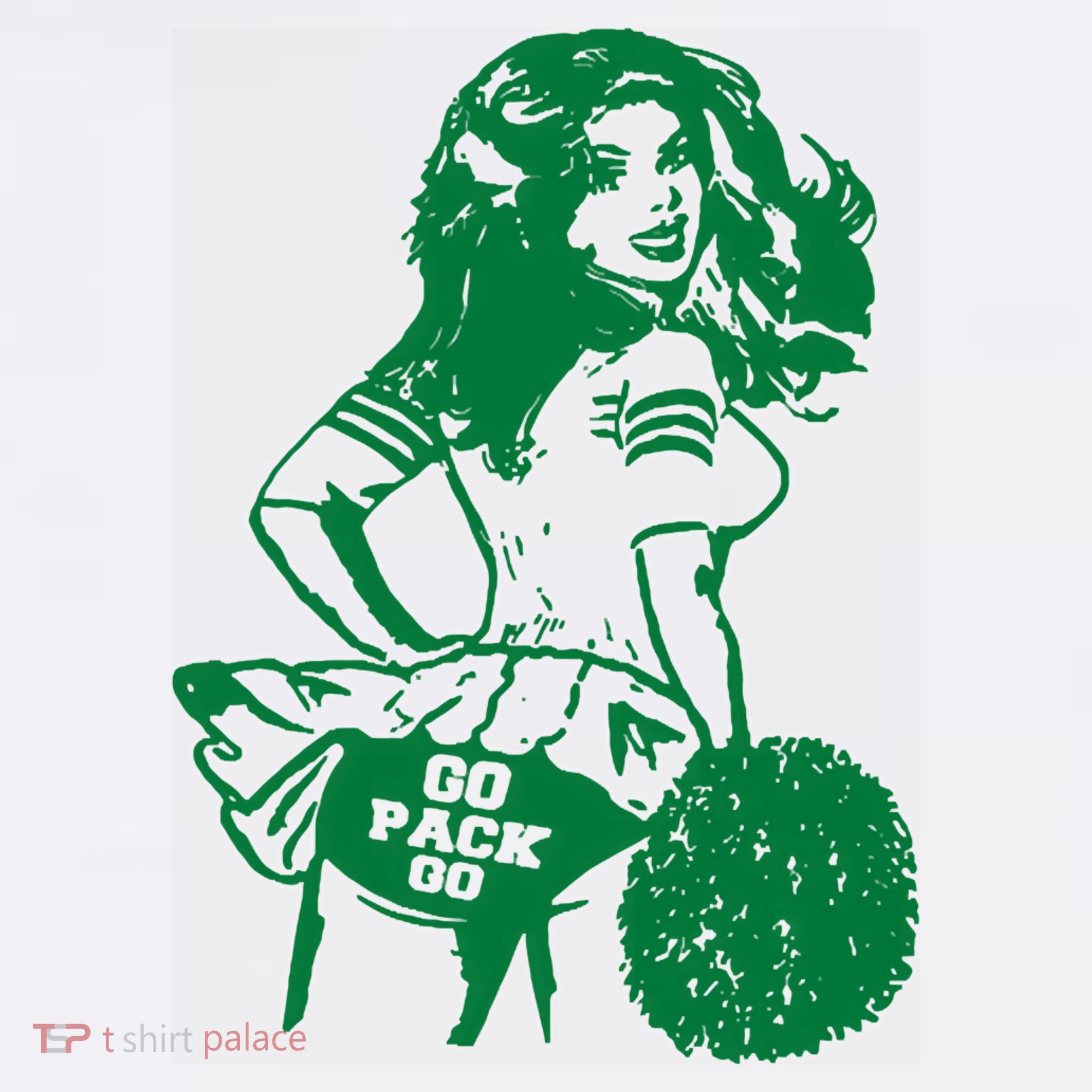 Green Bay Cheerleader Vintage Fan Wisconsin T-Shirt