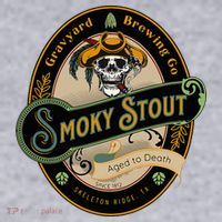 Graveyard Brewery Craft Beer Label Skeleton With Cigar Women's Sweatshirt thumb 2