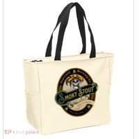 Graveyard Brewery Craft Beer Label Skeleton With Cigar Tote Bag thumb 2