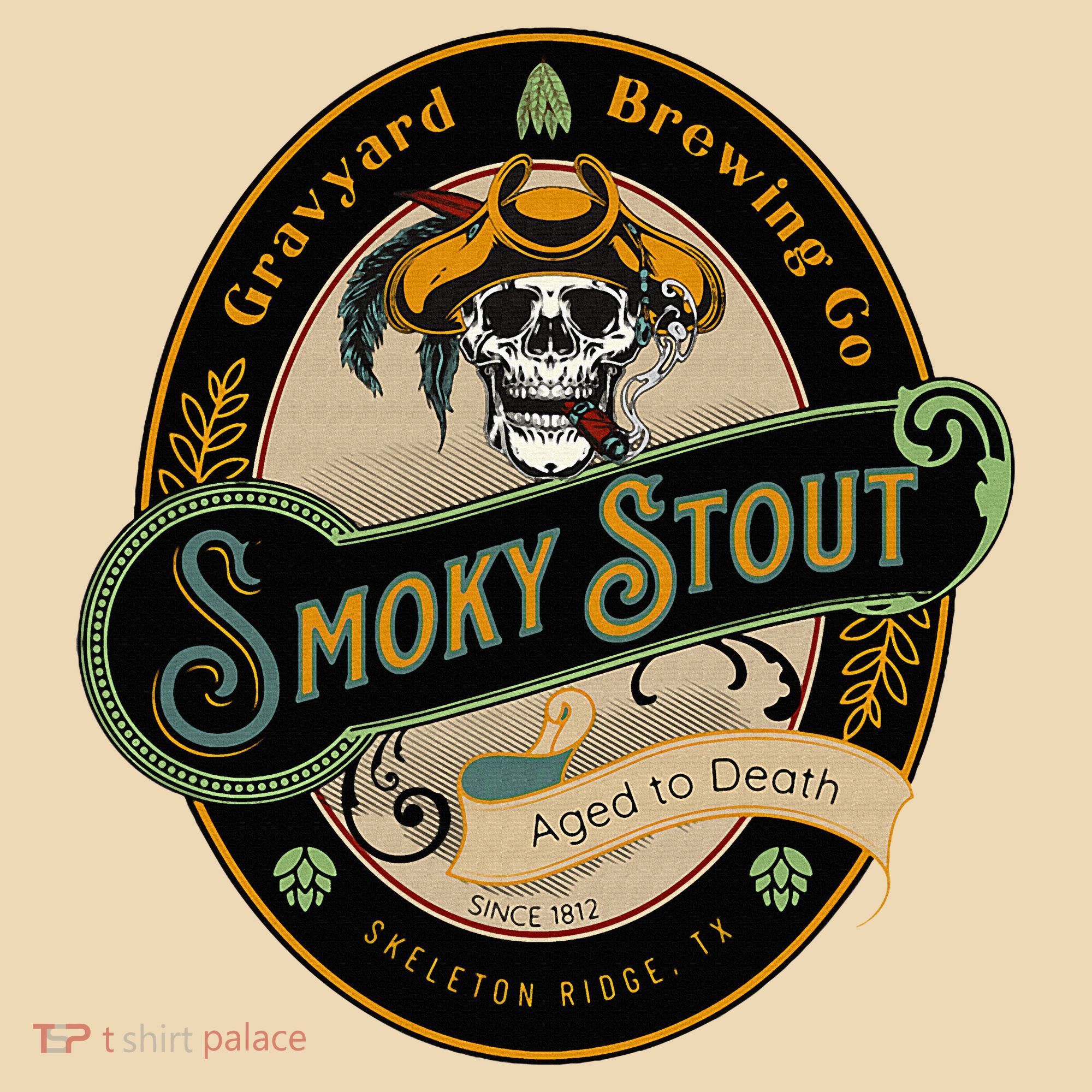 Graveyard Brewery Craft Beer Label Skeleton With Cigar Tote Bag