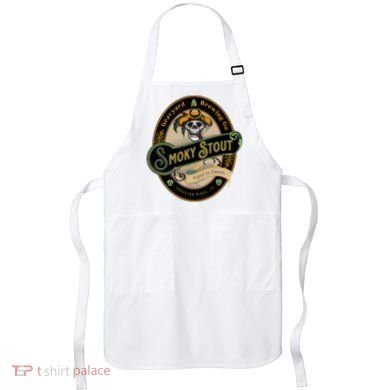 Graveyard Brewery Craft Beer Label Skeleton With Cigar Apron