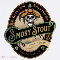 Graveyard Brewery Craft Beer Label Skeleton With Cigar Beanie thumb 2