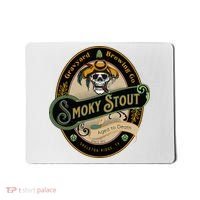 Graveyard Brewery Craft Beer Label Skeleton With Cigar Mousepad thumb 0