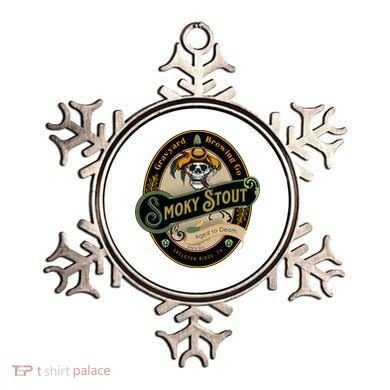 Graveyard Brewery Craft Beer Label Skeleton With Cigar Ornament