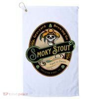 Graveyard Brewery Craft Beer Label Skeleton With Cigar Golf Towel thumb 0
