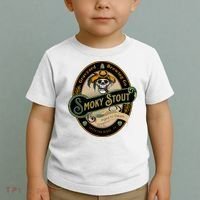 Graveyard Brewery Craft Beer Label Skeleton With Cigar Toddler T-Shirt thumb 2