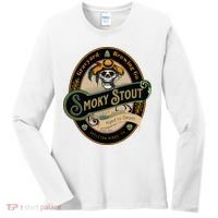 Graveyard Brewery Craft Beer Label Skeleton With Cigar Women's Long Sleeve Shirt thumb 0