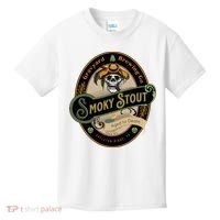 Graveyard Brewery Craft Beer Label Skeleton With Cigar Kids T-Shirt thumb 0