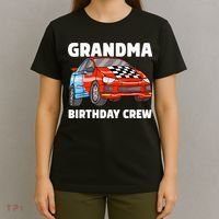 Grandma Birthday Crew Race Car Nana Racing Car Theme T-Shirt thumb 4
