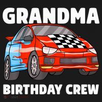 Grandma Birthday Crew Race Car Nana Racing Car Theme T-Shirt thumb 7