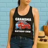 Grandma Birthday Crew Race Car Nana Racing Car Theme Women's Tank Top thumb 2