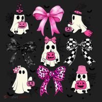 Ghost Bow Coquette Halloween Spooky Season Women's Sweatshirt thumb 2