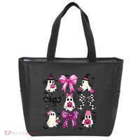 Ghost Bow Coquette Halloween Spooky Season Tote Bag thumb 0