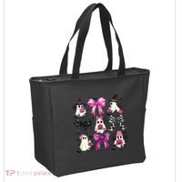 Ghost Bow Coquette Halloween Spooky Season Tote Bag thumb 2
