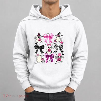 Ghost Bow Coquette Halloween Spooky Season Hoodie