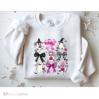 Ghost Bow Coquette Halloween Spooky Season Sweatshirt thumb 2