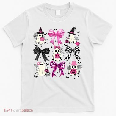 Ghost Bow Coquette Halloween Spooky Season T-Shirt