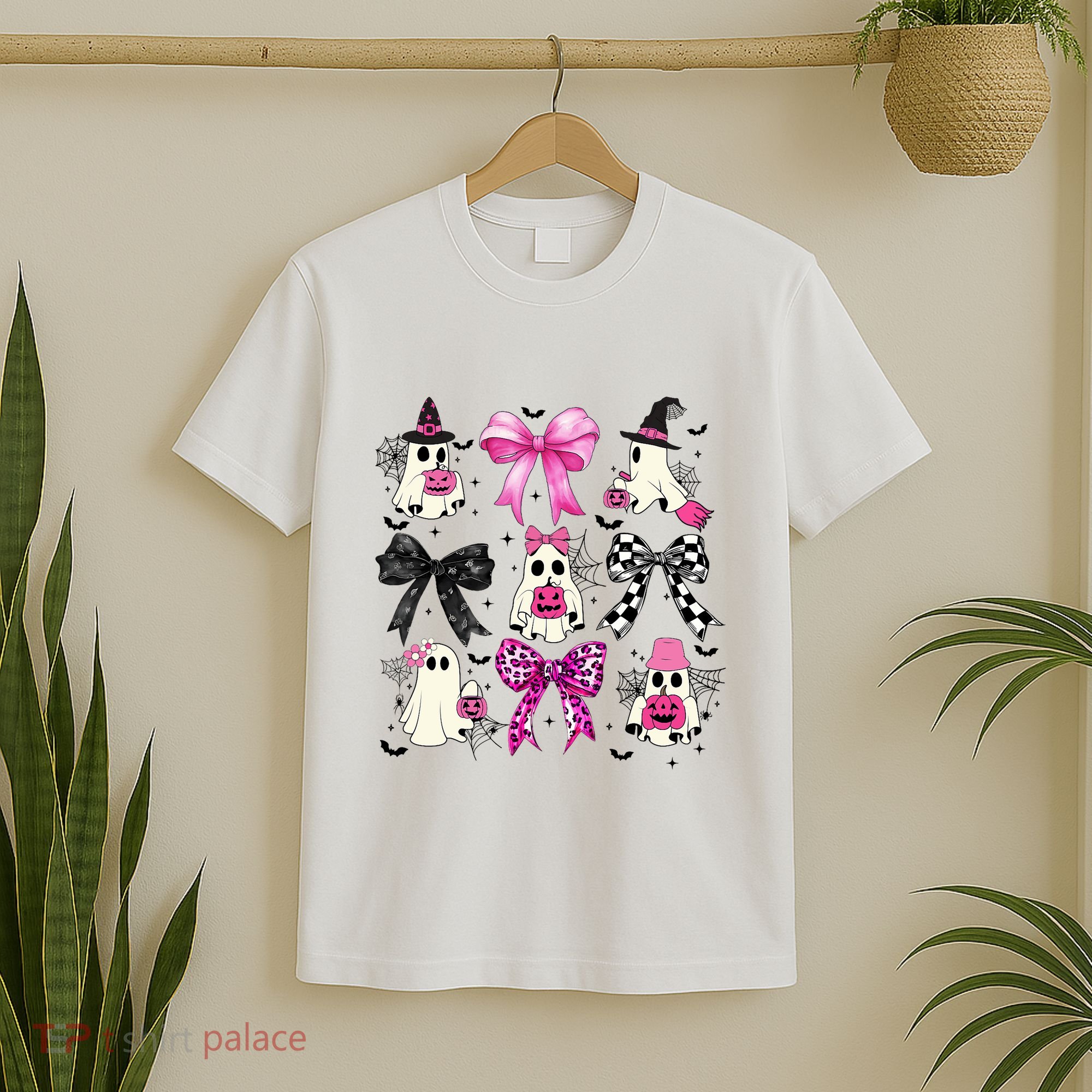 Ghost Bow Coquette Halloween Spooky Season T-Shirt