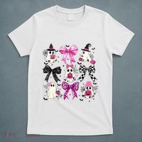 Ghost Bow Coquette Halloween Spooky Season T-Shirt thumb 5