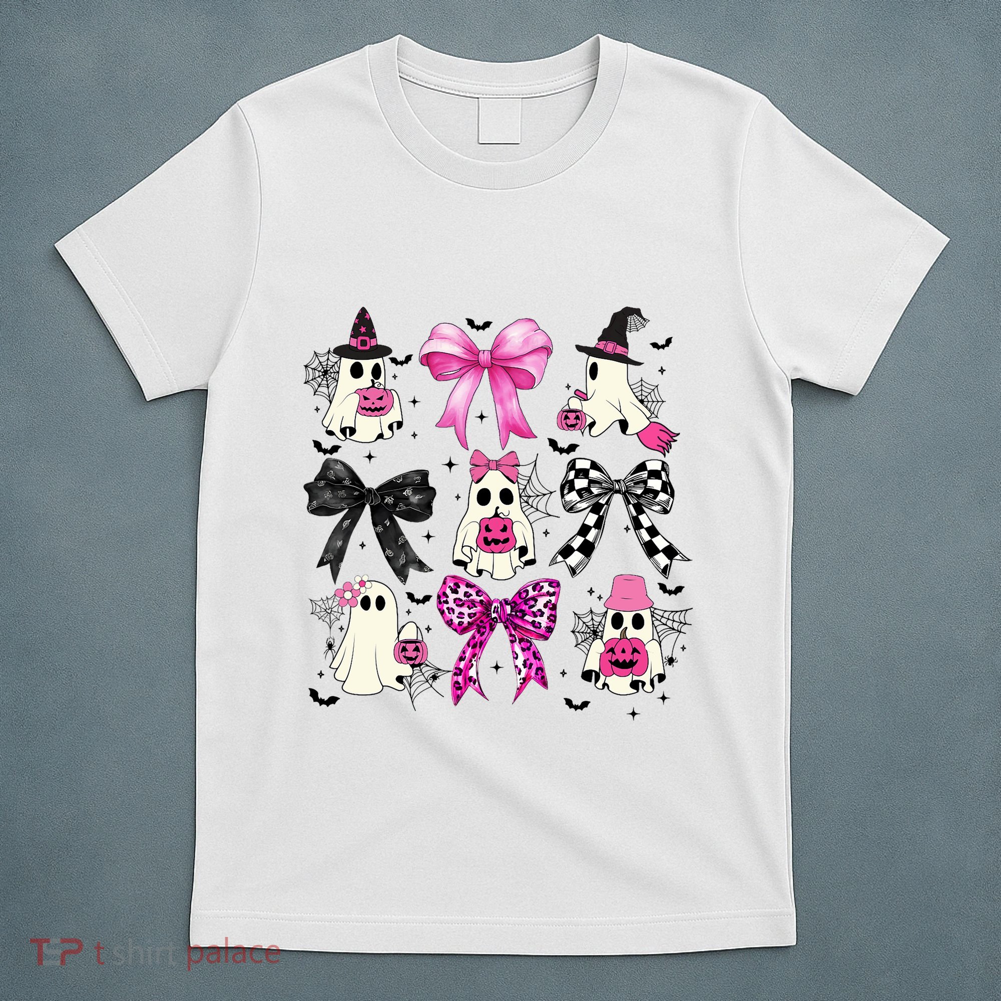 Ghost Bow Coquette Halloween Spooky Season T-Shirt