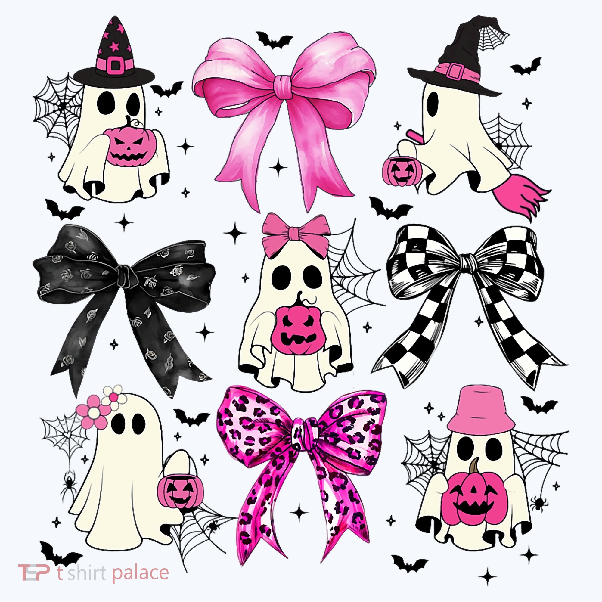 Ghost Bow Coquette Halloween Spooky Season T-Shirt