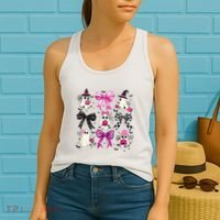 Ghost Bow Coquette Halloween Spooky Season Women's Tank Top thumb 2