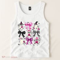 Ghost Bow Coquette Halloween Spooky Season Tank Top thumb 2