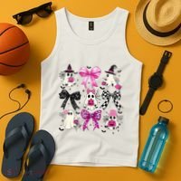 Ghost Bow Coquette Halloween Spooky Season Tank Top thumb 4