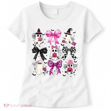 Ghost Bow Coquette Halloween Spooky Season Women's T-Shirt