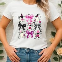 Ghost Bow Coquette Halloween Spooky Season Women's T-Shirt thumb 2