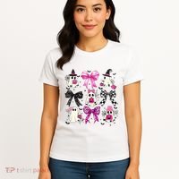 Ghost Bow Coquette Halloween Spooky Season Women's T-Shirt thumb 4