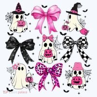 Ghost Bow Coquette Halloween Spooky Season Women's T-Shirt thumb 6