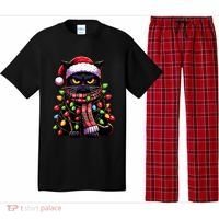 Grumpy Black Cat Meowy Xmas Christmas Outfit Cat Dad Cat Mom Meaningful Gift Pajama Set thumb 0