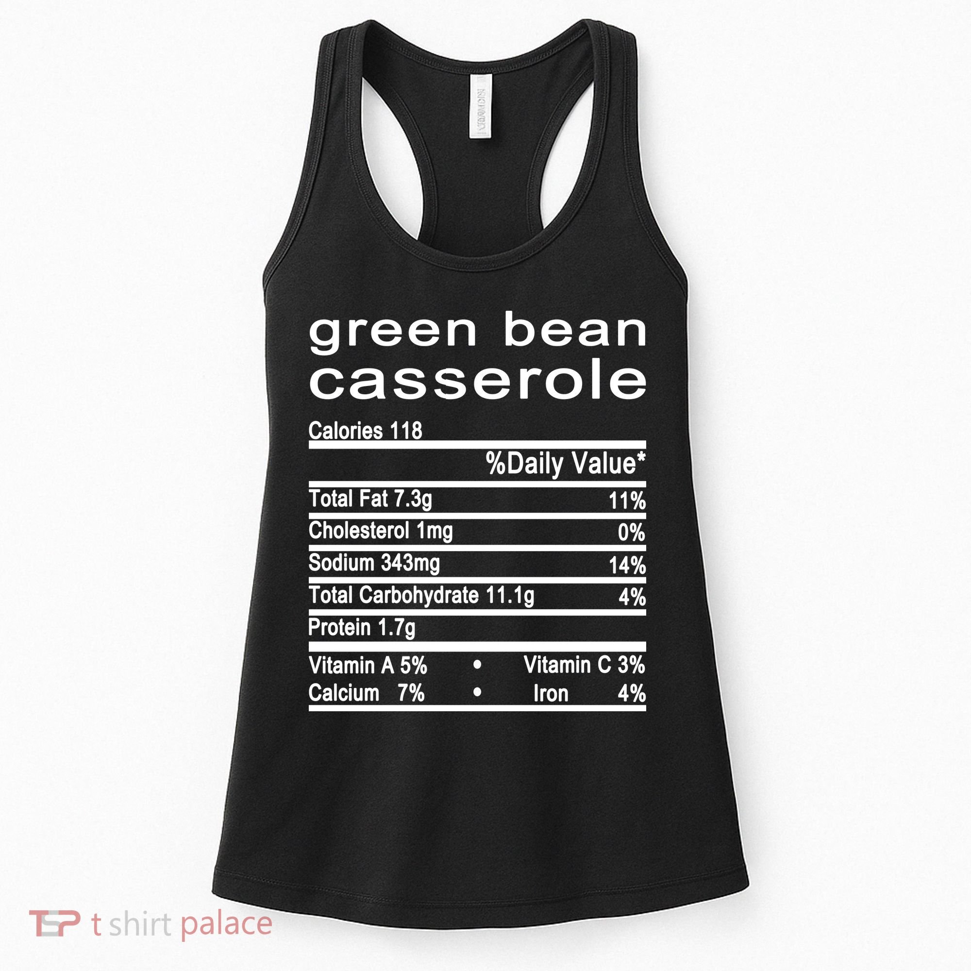 Green Bean Casserole Nutrition Facts Label Women's Tank Top