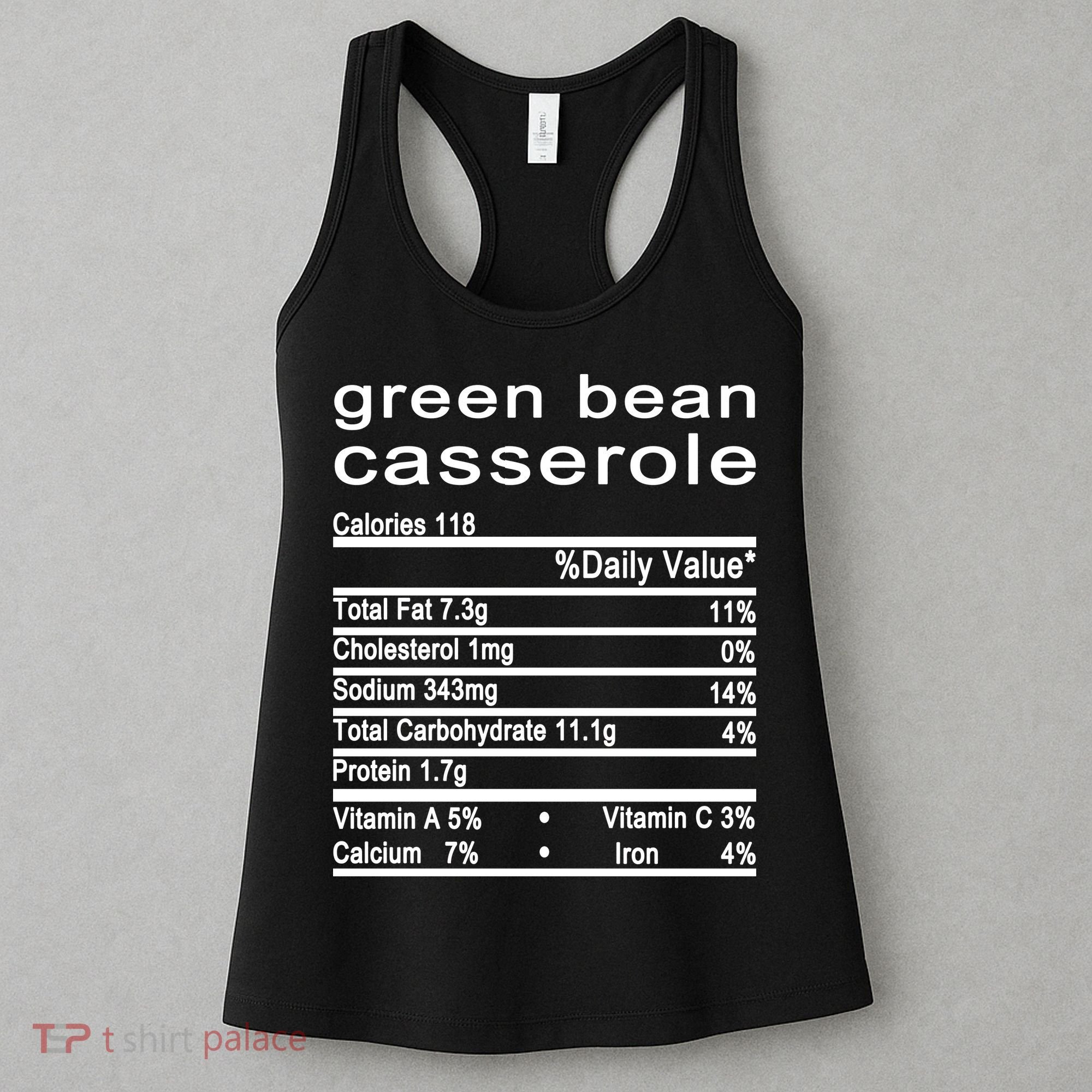 Green Bean Casserole Nutrition Facts Label Women's Tank Top
