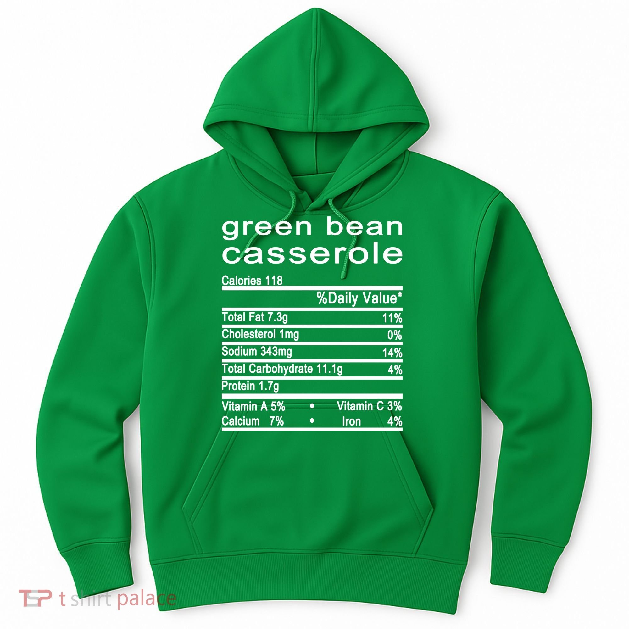 Green Bean Casserole Nutrition Facts Label Hoodie