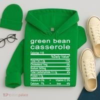 Green Bean Casserole Nutrition Facts Label Hoodie thumb 4
