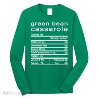 Green Bean Casserole Nutrition Facts Label Long Sleeve Shirt thumb 0