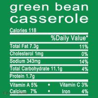 Green Bean Casserole Nutrition Facts Label Sweatshirt thumb 3